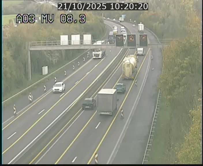 Webcam Autoroute après la Croix de Bettembourg en direction de Luxembourg sur l'A3