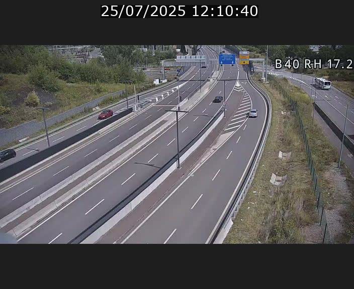 Webcam sur le contournement d'Esch Belval à hauteur de la sortie Université de Luxembourg. Vue orientée vers Luxembourg