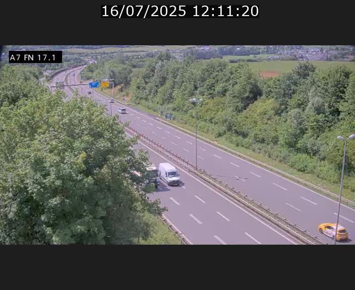 Caméra trafic Luxembourg - A7, Merscherbierg direction Mersch