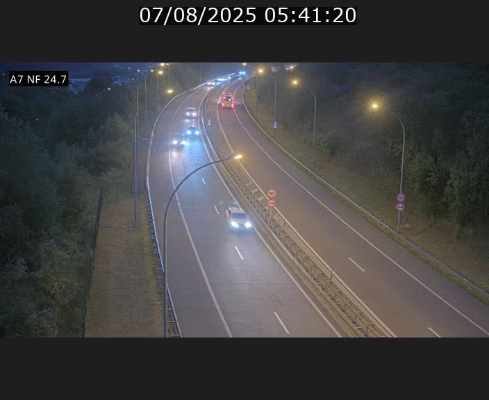 Caméra trafic Luxembourg - A7, Schieren direction Mersch