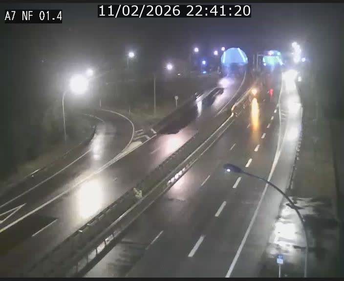 Caméra autoroute Luxembourg A7 - Echangeur Waldhaff - direction Tunnel Stafelter