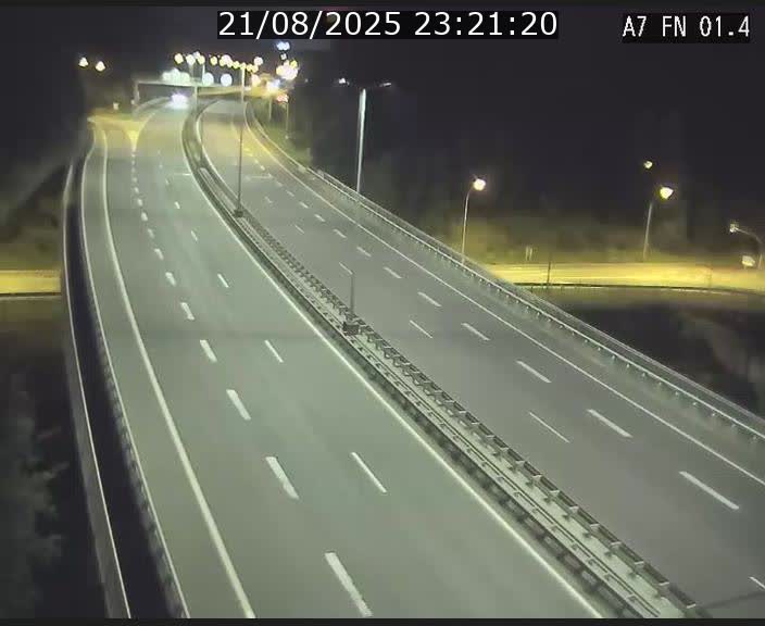 Caméra autoroute Luxembourg A7 - Tunnel Stafelter - direction Echangeur Grünewald