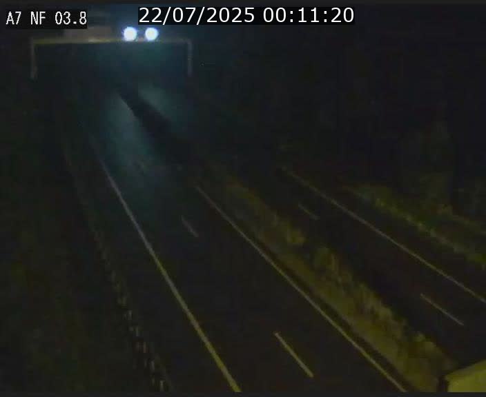 Webcam autoroute A7 au Luxembourg à la sortie du Tunnel Stafelter vers le Nord