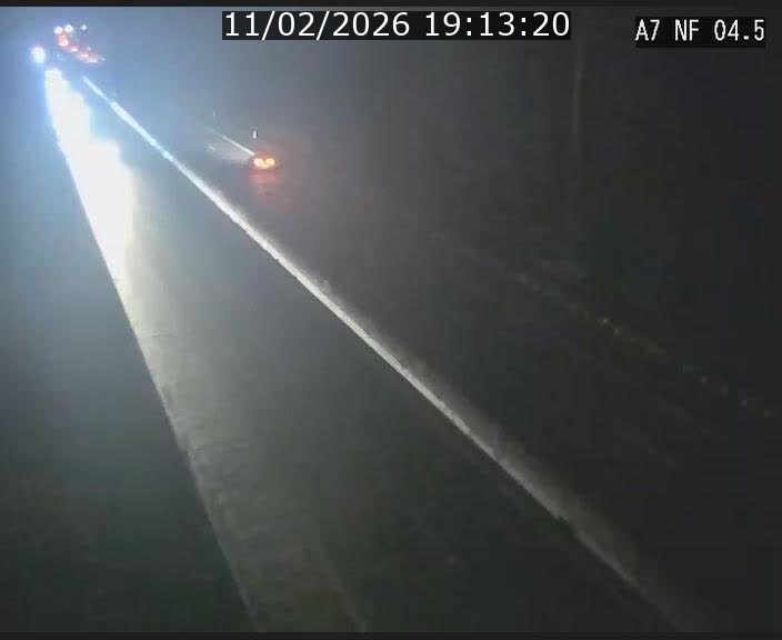 Caméra autoroute Luxembourg A7 - Passage à gibier Rëngelbour - direction Tunnel Grouft