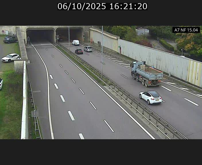 Caméra trafic Luxembourg - A7, Tunnel Mersch, entrée sud, direction Ettelbruck