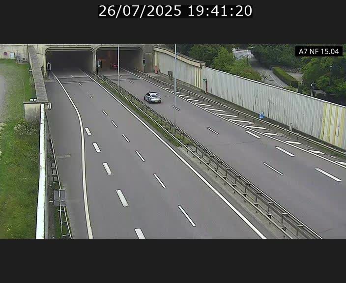 Caméra trafic Luxembourg - A7, Tunnel Mersch, entrée sud, direction Ettelbruck