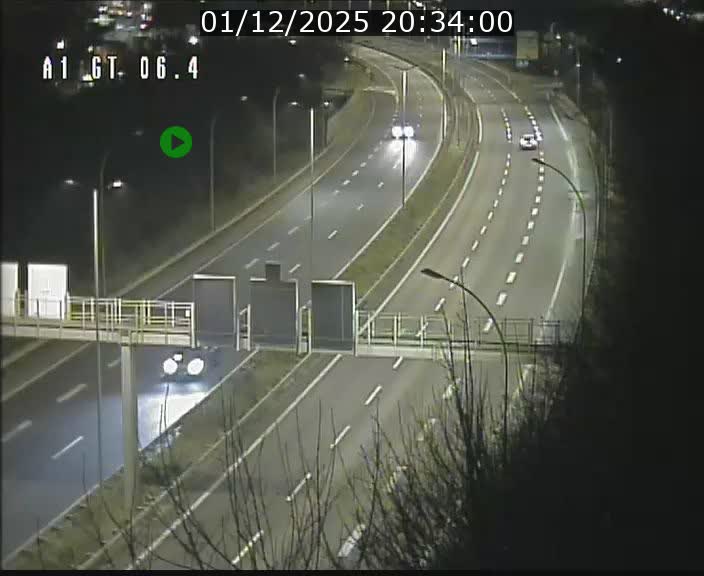 Traffic live webcam Luxembourg Hamm - A1 direction Sandweiler - BK 6.4