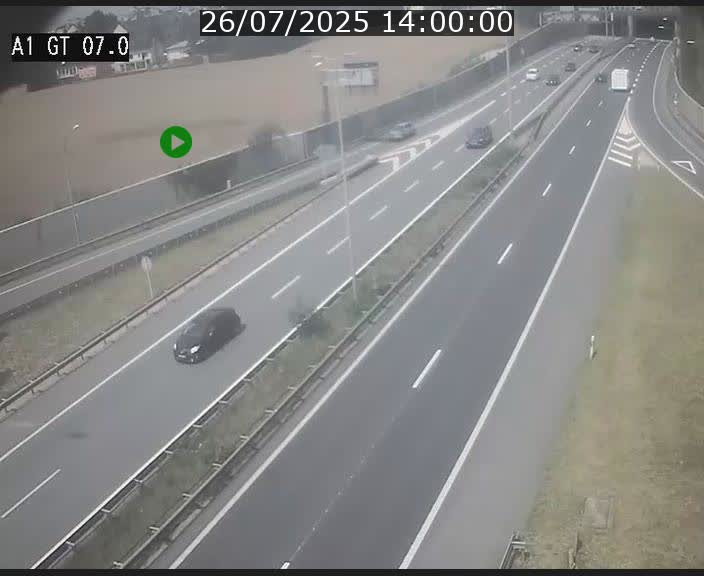 Traffic live webcam Luxembourg Cents - A1 direction Kirchberg - BK 7