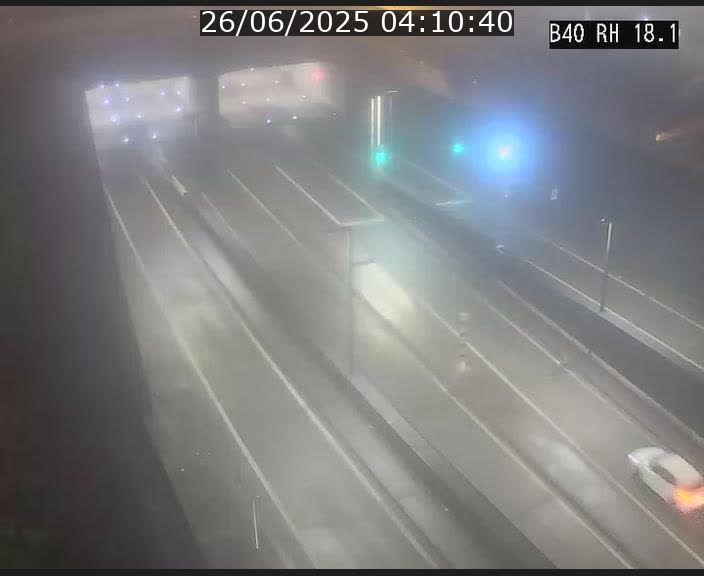 Webcam sur la route de contournement d'Esch-Belval avant le tunnel Central Gate au niveau de la porte de France et du radar fixe