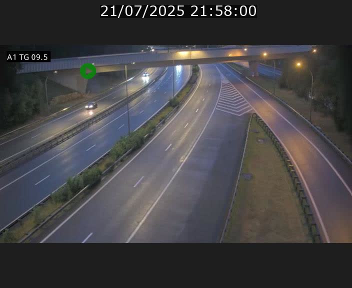 Traffic live webcam Luxembourg Jonction Grünewald - A1 direction Luxembourg-ville - BK 9.5