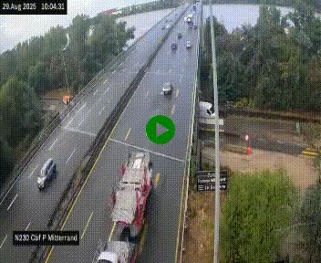 Webcam sur le périphérique de Bordeaux à l'est de la ville. Caméra située sur le Pont Mitterand sur la N230