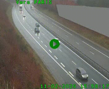 Caméra routière sur l'autoroute A20 à Saint-Pardoux-l'Ortigier, à la jonction avec l'A89. Vue orientée vers Paris