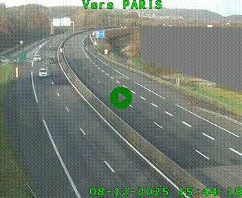 Caméra routière sur l'autoroute A20 à Brive-la-Gaillarde, à la jonction avec l'A89. Vue orientée vers Paris
