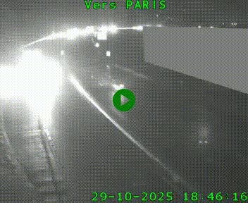 Caméra routière sur l'autoroute A20 à Brive-la-Gaillarde, à la jonction avec l'A89. Vue orientée vers Paris