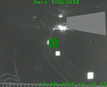 Caméra routière sur l'autoroute A20 à Noailles, en périphérie de Brive-la-Gaillarde. Vue orientée vers Toulouse