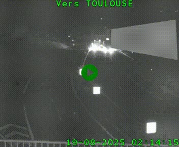 Caméra routière sur l'autoroute A20 à Noailles, en périphérie de Brive-la-Gaillarde. Vue orientée vers Toulouse