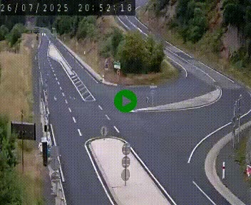 Webcam routière sur la N122 au niveau du Tunnel du Lioran. Vue de l'entrée côté Aurillac.