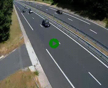 Caméra autoroute A75 à hauteur du col des Issartets en direction de Montpellier