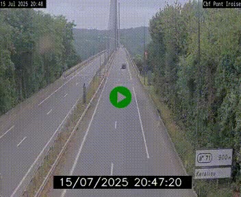 Webcam sur la N165 après le Pont de l'Iroise, à l'entrée de Brest