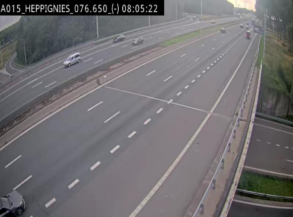 Webcam autoroute Belgique - Heppignies - E42 direction Namur - BK 76.4