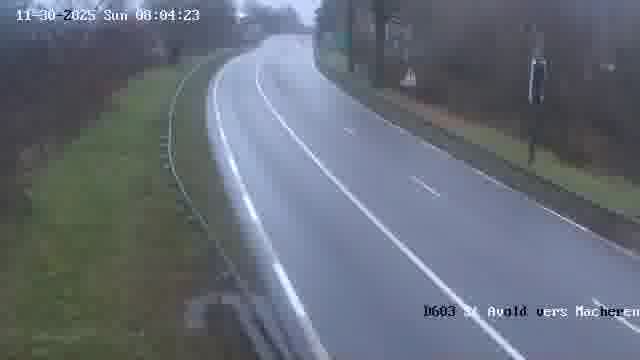 Webcam sur la D603 située à proximité de Saint-Avold. Vue orientée vers Macheren.