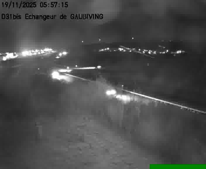 Dispositif d’observation sur D31bis (France) à Gaubiving, en direction de Sarreguemines, offrant une visualisation fiable des conditions de circulation.