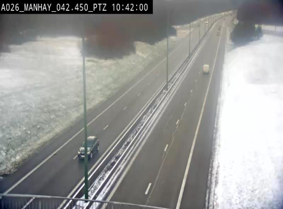 Webcam autoroute A26/E25 à hauteur de Manhay, à la jonction avec la N651 en direction de Liège - BK 42.4