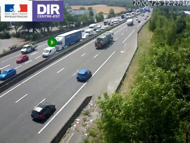 Caméra de circulation à Saint-Priest à la jonction entre l'A43 et l'A46 en direction de Marseille