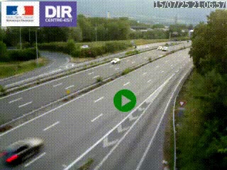 Webcam sur la Nationale 201 à hauteur de la sortie Chambéry-Nord, avant à la jonction entre l'A41 et l'A43, en direction de Lyon