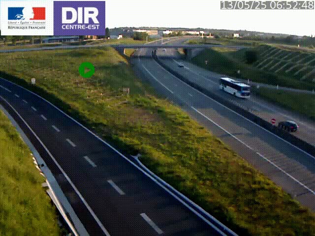 Webcam sur le contournement de Valence, sur la Nationale 7, caméra orientée vers Lyon
