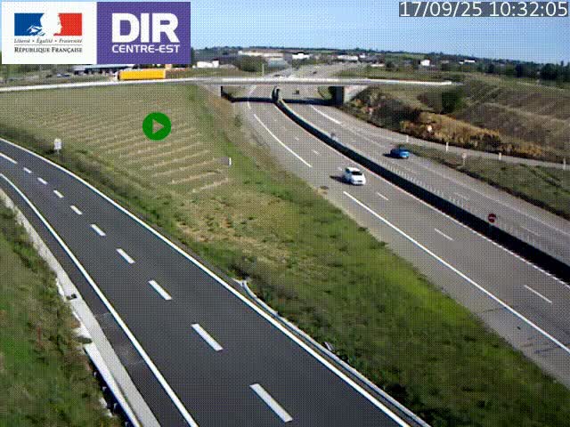 Webcam sur le contournement de Valence, sur la Nationale 7, caméra orientée vers Lyon