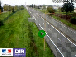 Webcam à Mably, à proximité de Roanne en direction de Moulins sur la N7