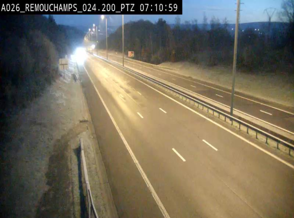 Webcam E25/A26 à Aywalle, à hauteur de Spa. Vue orientée vers Liège