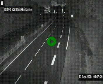 Webcam routière à hauteur de Bois-Guillaume en périphérie de Rouen. Vue orientée vers Rouen