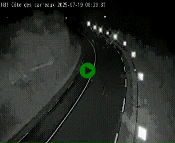 Webcam en haut de la Côte des Carreaux sur la N31 à Avesnes-en-Bray. Vue orientée vers Rouen