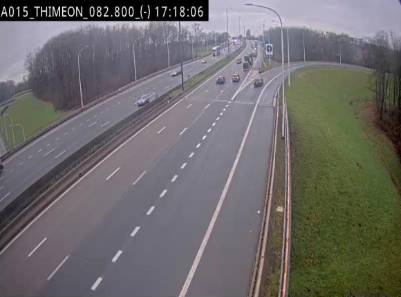 Caméra trafic Belgique - Thiméon - E42, jonction avec A54 (E420) direction La Louvière/Charleroi - BK 82.82