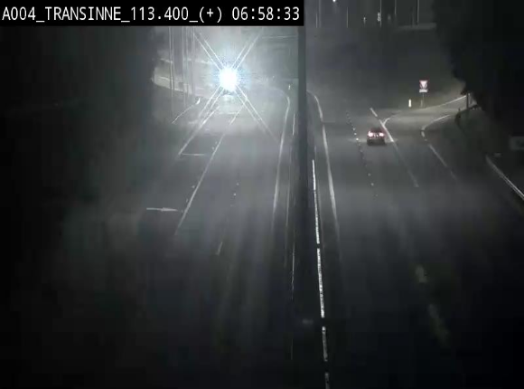 Webcam dans les Ardennes sur l'E411 à hauteur de Transinne. Vue orientée vers le sud de la Belgique