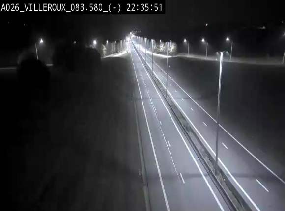 Webcam autoroute A26/E25 à hauteur de Vaux-sur-Sûre, à la jonction avec la N85 en direction de Liège - BK 83.6