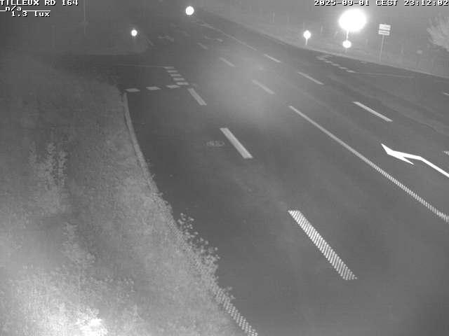 Webcam sur la RD164 à Tilleux. Vue orientée vers Neufchâteau