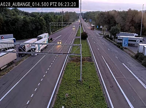 Webcam autoroute Belgique - Aubange - A28 direction Arlon - BK 14