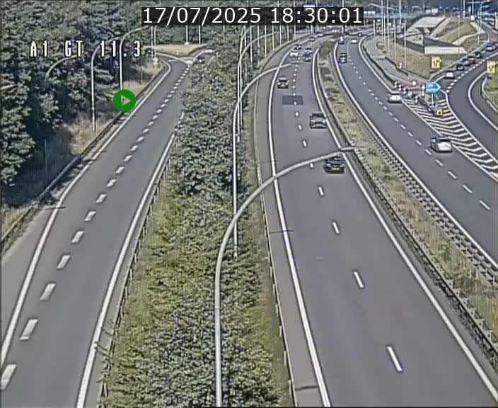 Traffic live webcam Luxembourg Senningerberg - A1 direction Allemagne - BK 11.3