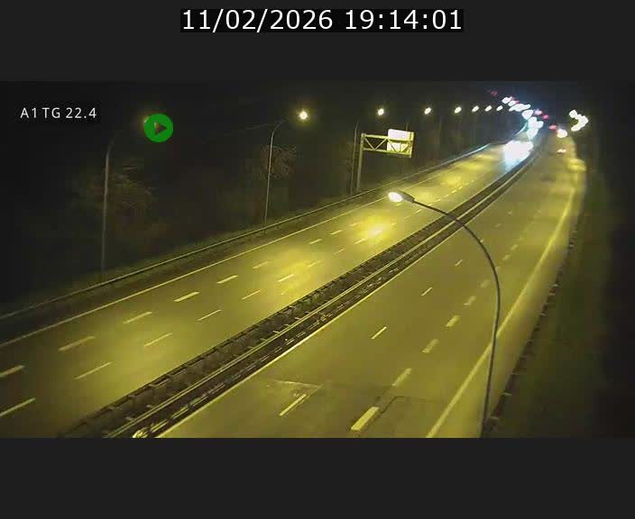 Traffic live webcam Luxembourg Flaxweiler - A1 direction Luxembourg - BK 22.4