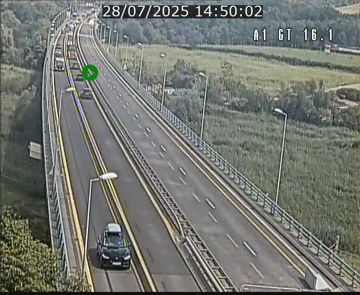 Traffic live webcam Luxembourg Niederanven - A1 direction Allemagne - BK 16.1