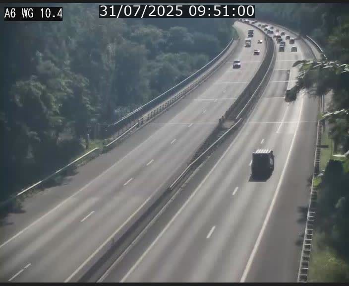 Traffic live webcam Luxembourg Mamer - A6 - BK 10.4 - direction Luxembourg/France/Allemagne
