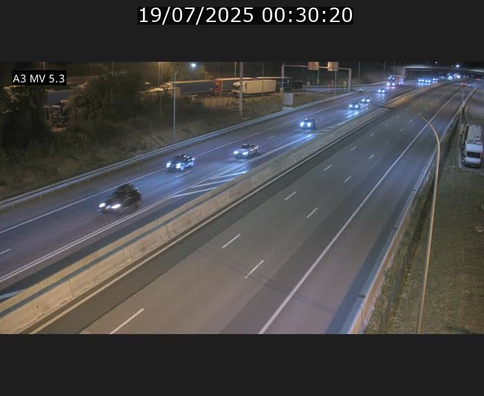 Webcam à l'Aire de Berchem au Luxembourg sur l'A3. Vue orientée vers la France