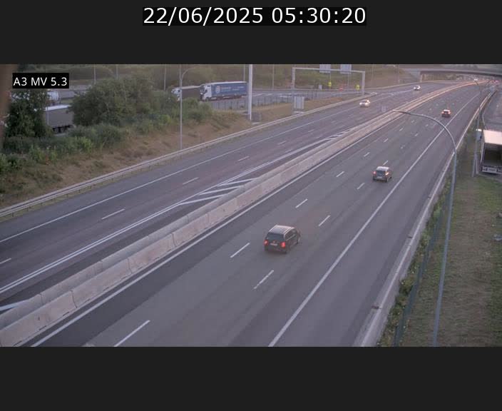Webcam à l'Aire de Berchem au Luxembourg sur l'A3. Vue orientée vers la France