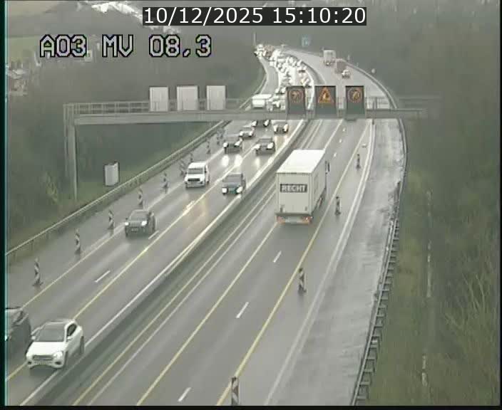 Webcam Autoroute après la Croix de Bettembourg en direction de Luxembourg sur l'A3