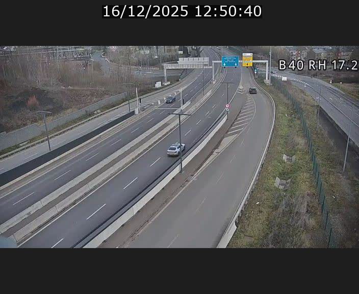 Webcam sur le contournement d'Esch Belval à hauteur de la sortie Université de Luxembourg. Vue orientée vers Luxembourg