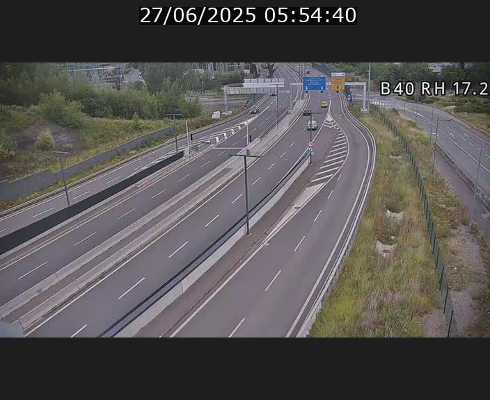 Webcam sur le contournement d'Esch Belval à hauteur de la sortie Université de Luxembourg. Vue orientée vers Luxembourg