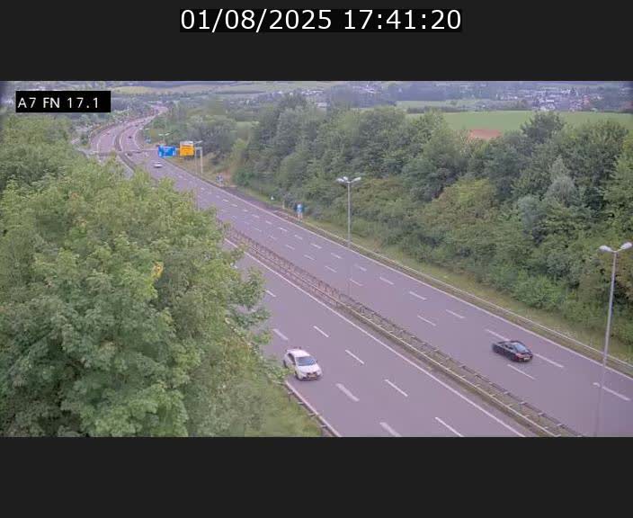 Caméra trafic Luxembourg - A7, Merscherbierg direction Mersch